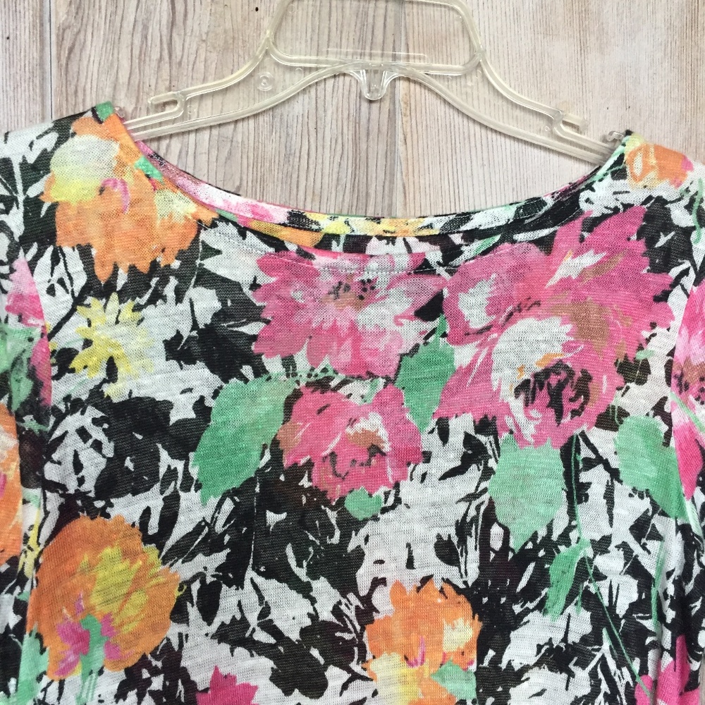 Lauren Paisley Print Linen Top PL - Picture 2 of 7